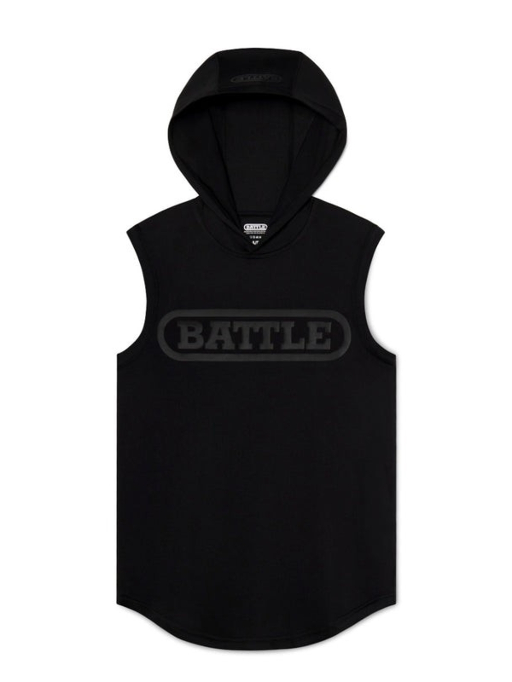 Battle Sleeveless Black Hoodie for Adults - SH15